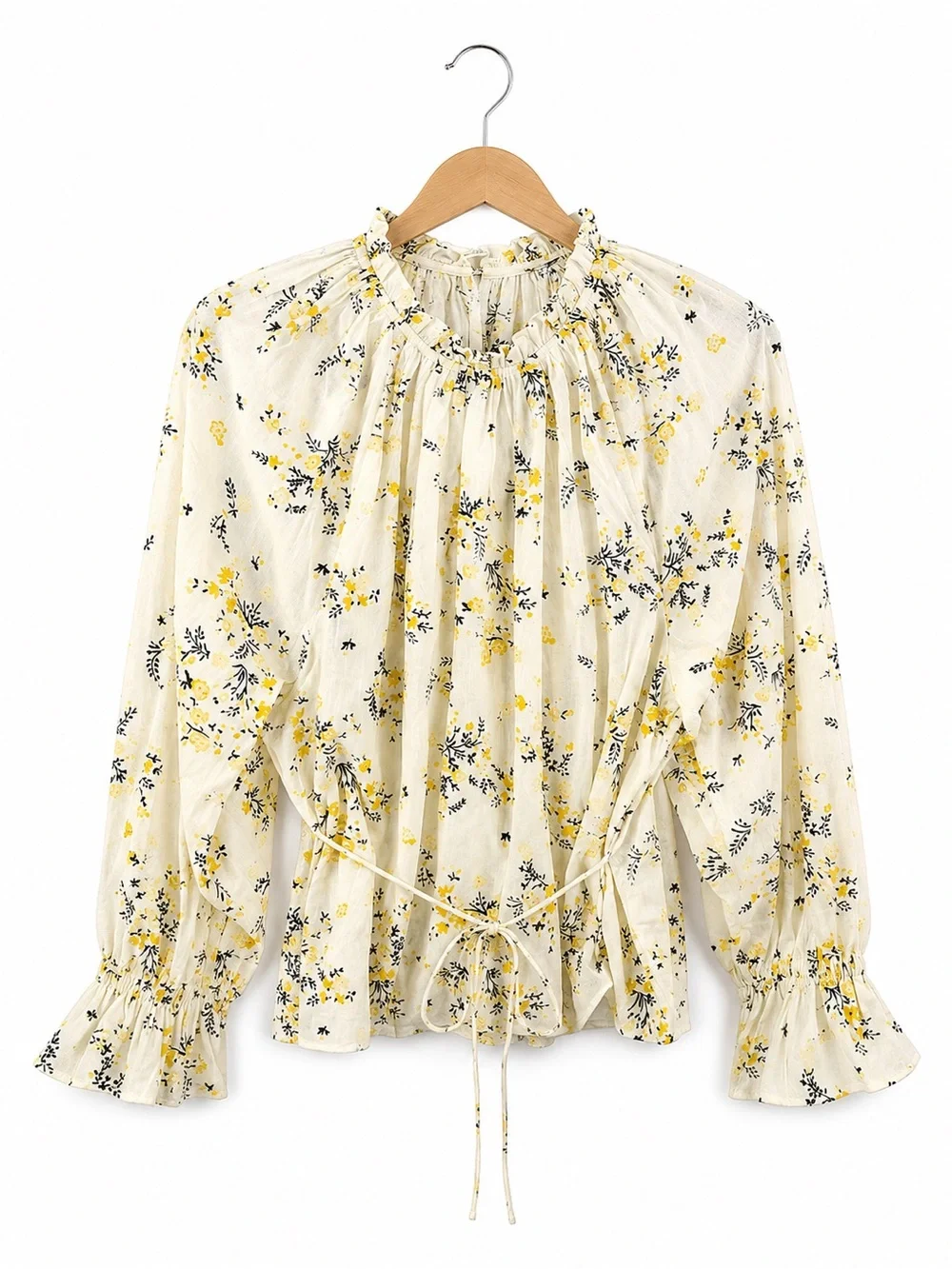 J.Crew Romantic Floral Blouse Long Sleeve Large NWT Tags Boho Peasant Office